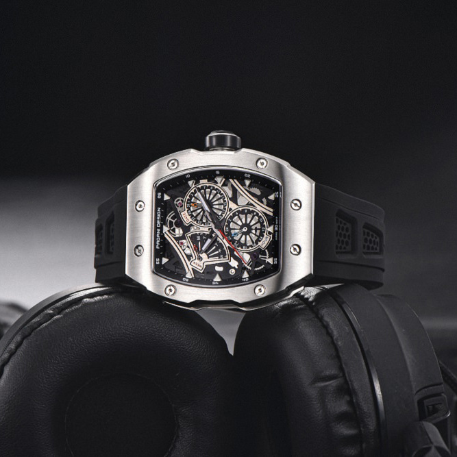large Годинник чоловічий Pagani Design PD-YS012 Silver-Black 2